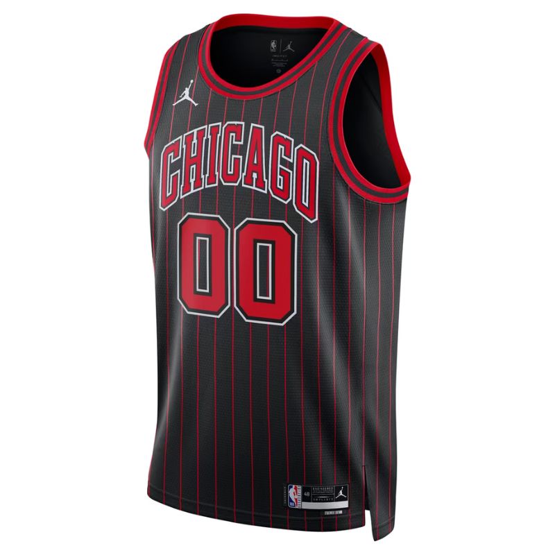Chicago Bulls Black Statement Edition Jersey Custom front