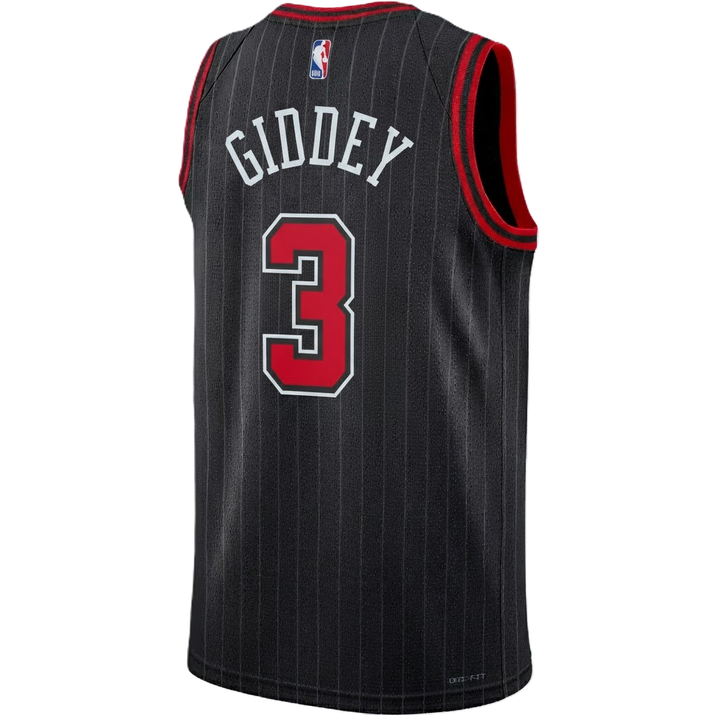 Chicago Bulls Black Statement Jersey Zach Josh Giddey #3