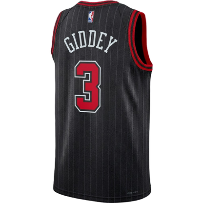 Chicago Bulls Black Statement Jersey Zach Josh Giddey #3