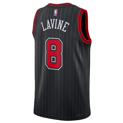 Chicago Bulls Black Statement Jersey Zach LaVine #8
