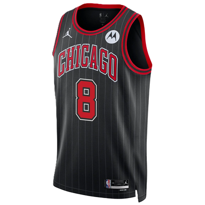 Chicago Bulls Black Statement Jersey Zach LaVine #8