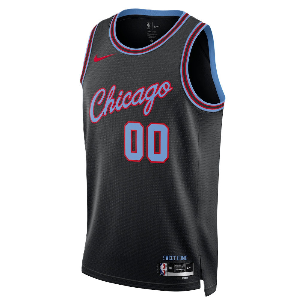 Chicago Bulls Black 2025-2026 City Edition Jersey Custom