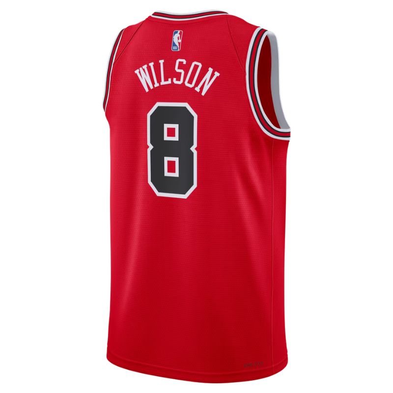 Chicago Bulls Red Icon Edition Jersey Caleb Wilson #8 back