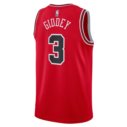 Chicago Bulls Red Icon Jersey Zach Josh Giddey #3
