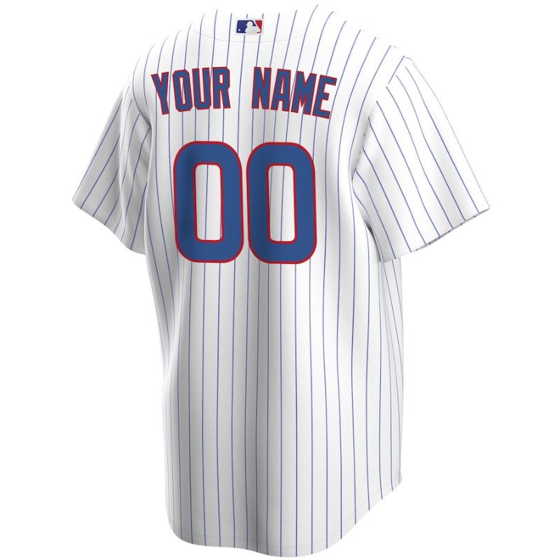 Chicago Cubs Custom Home Jersey back