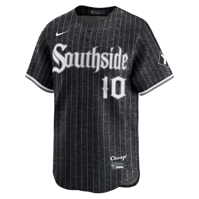 Chicago White Sox Black Jersey Moncada #10 front