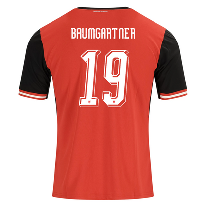 Austria 2026 Home Jersey Christoph Baumgartner #19