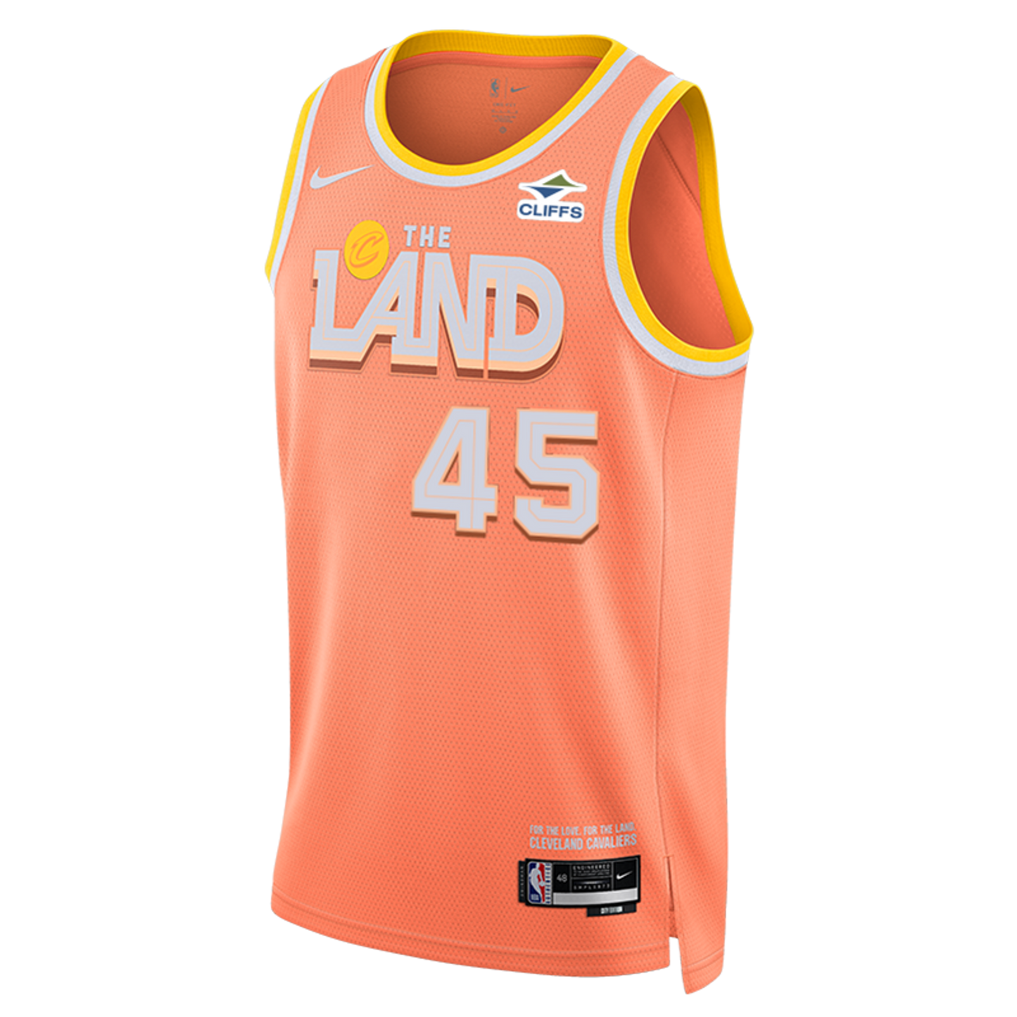Cleveland Cavaliers Orange 2025-2026 City Edition Jersey Donovan Mitchell #45