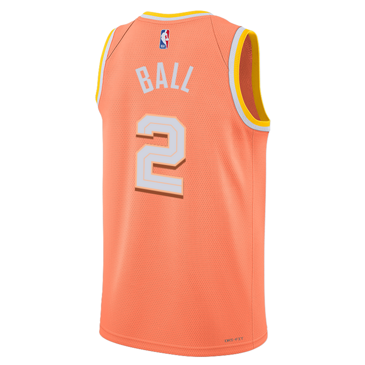 Cleveland Cavaliers Orange 2025-2026 City Edition Jersey Lonzo Ball #2