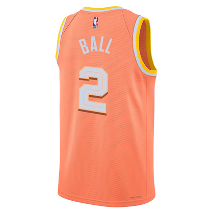 Cleveland Cavaliers Orange 2025-2026 City Edition Jersey Lonzo Ball #2