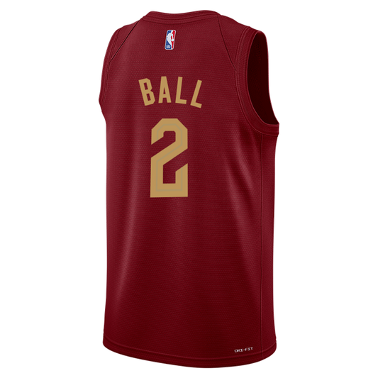 Cleveland Cavaliers Burgundy Icon Jersey Lonzo Ball #2