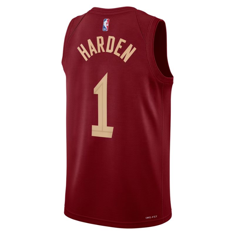 Cleveland Cavaliers Wine Icon Jersey James Harden #1 back