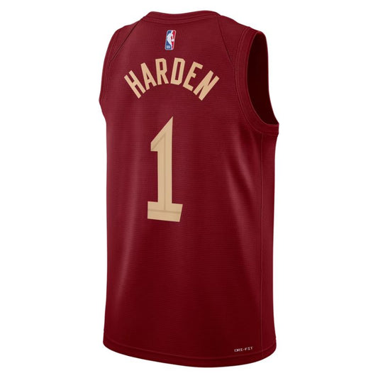 Cleveland Cavaliers Wine Icon Jersey James Harden #1 back
