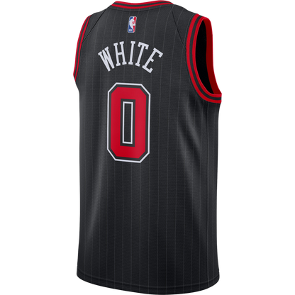 Chicago Bulls Black Statement Jersey Coby White #0