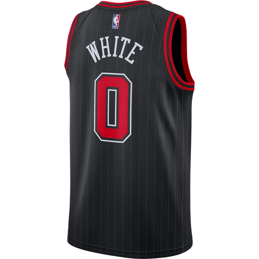 Chicago Bulls Black Statement Jersey Coby White #0