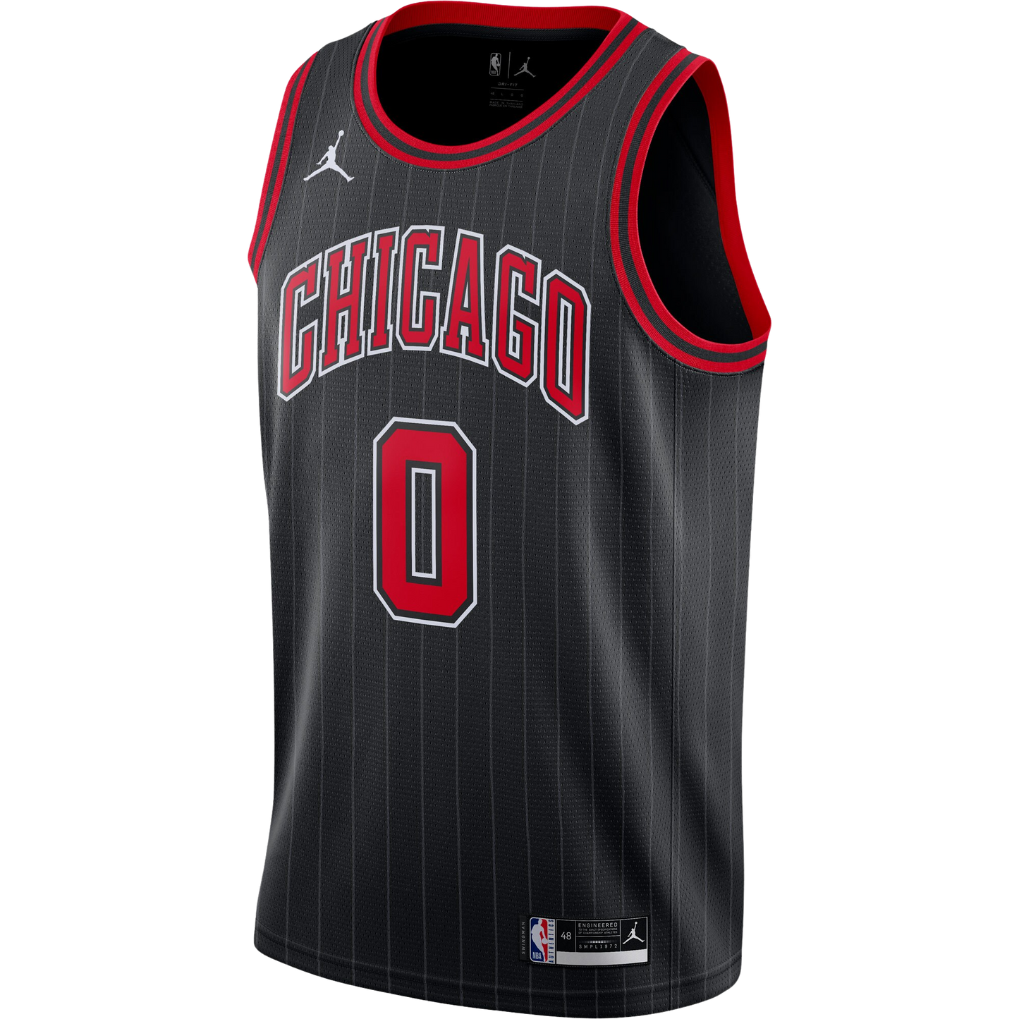 Chicago Bulls Black Statement Jersey Coby White #0