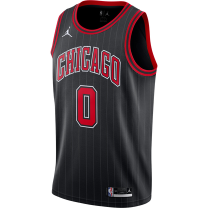 Chicago Bulls Black Statement Jersey Coby White #0