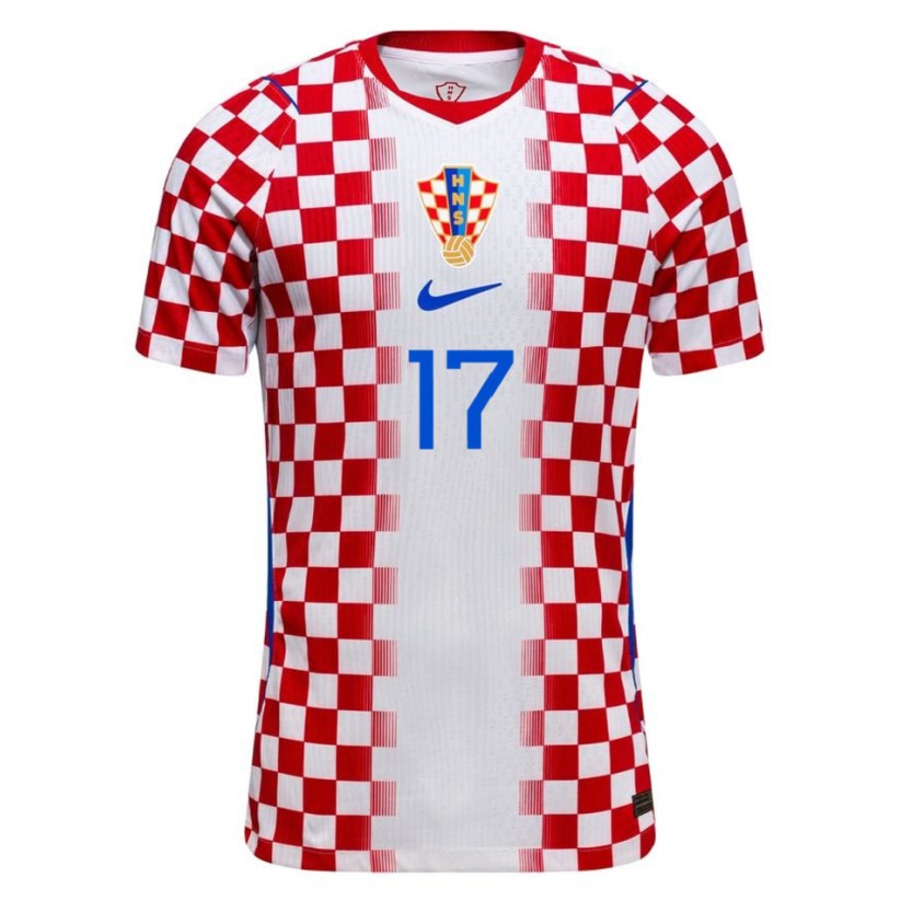 Croatia 2026 Home Jersey Petar Sučić #17