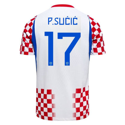 Croatia 2026 Home Jersey Petar Sučić #17
