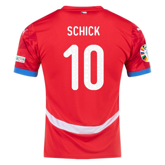 Czech Republic 2024 Home Jersey Schick #10 back