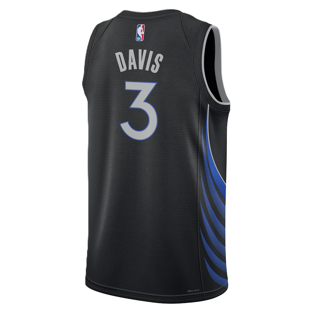 Dallas Mavericks Black 2025-2026 City Edition Jersey Anthony Davis #3
