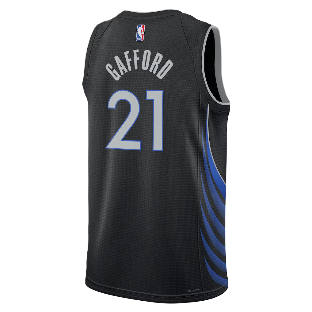 Dallas Mavericks Black 2025-2026 City Edition Jersey Daniel Gafford #21