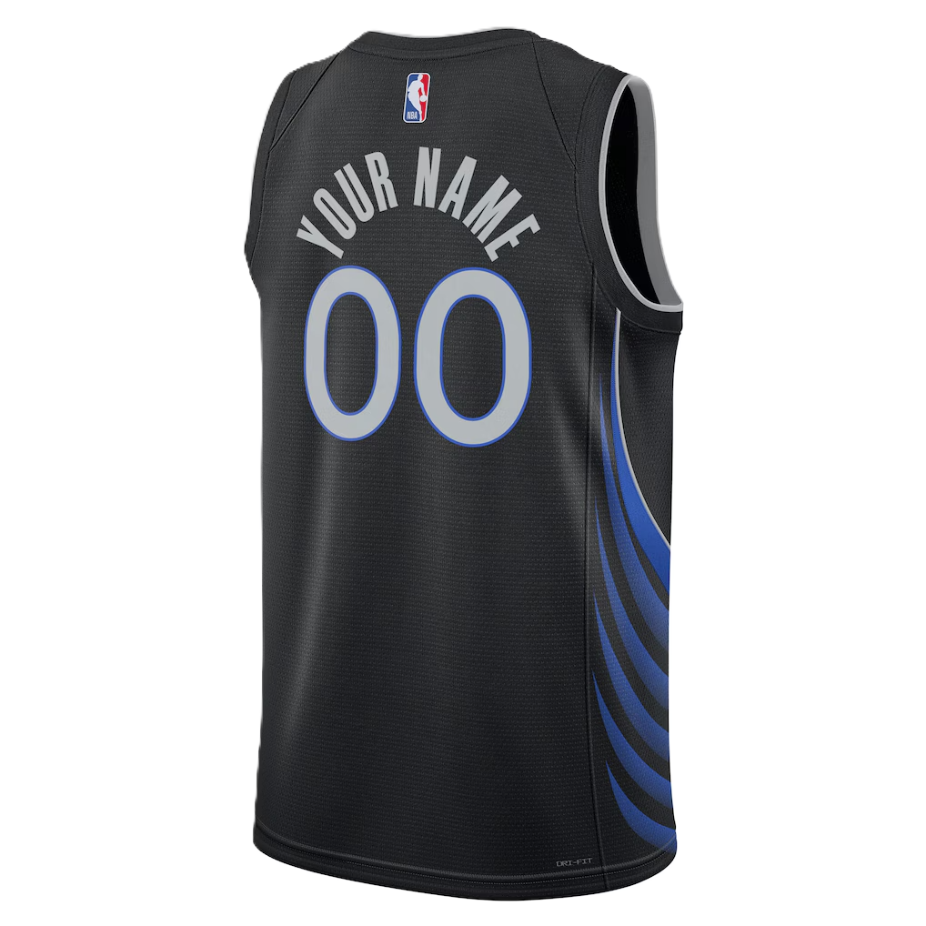 Dallas Mavericks Black 2025-2026 City Edition Jersey Custom