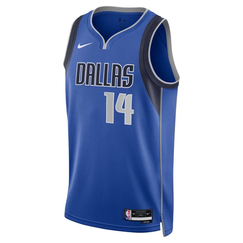 Dallas Mavericks Blue Icon Edition Jersey Morez Johnson Jr. #14 front
