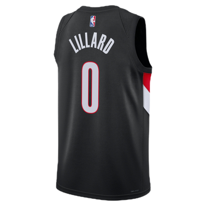 Portland Trail Blazers Black Icon Jersey Damian Lillard #0