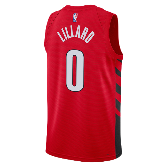 Portland Trail Blazers Red Statement Jersey Damian Lillard #0