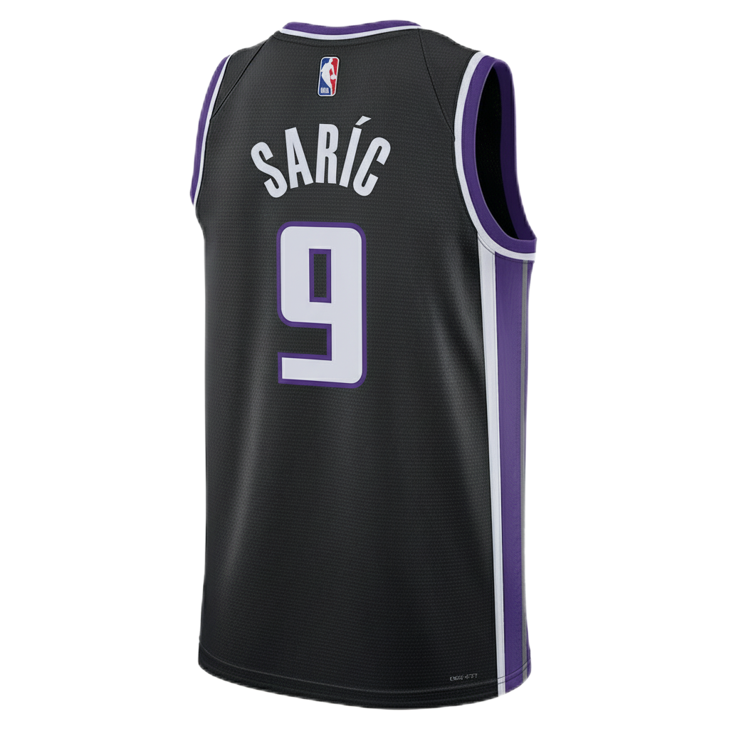 Sacramento Kings Black Icon Jersey Dario Šarić #9