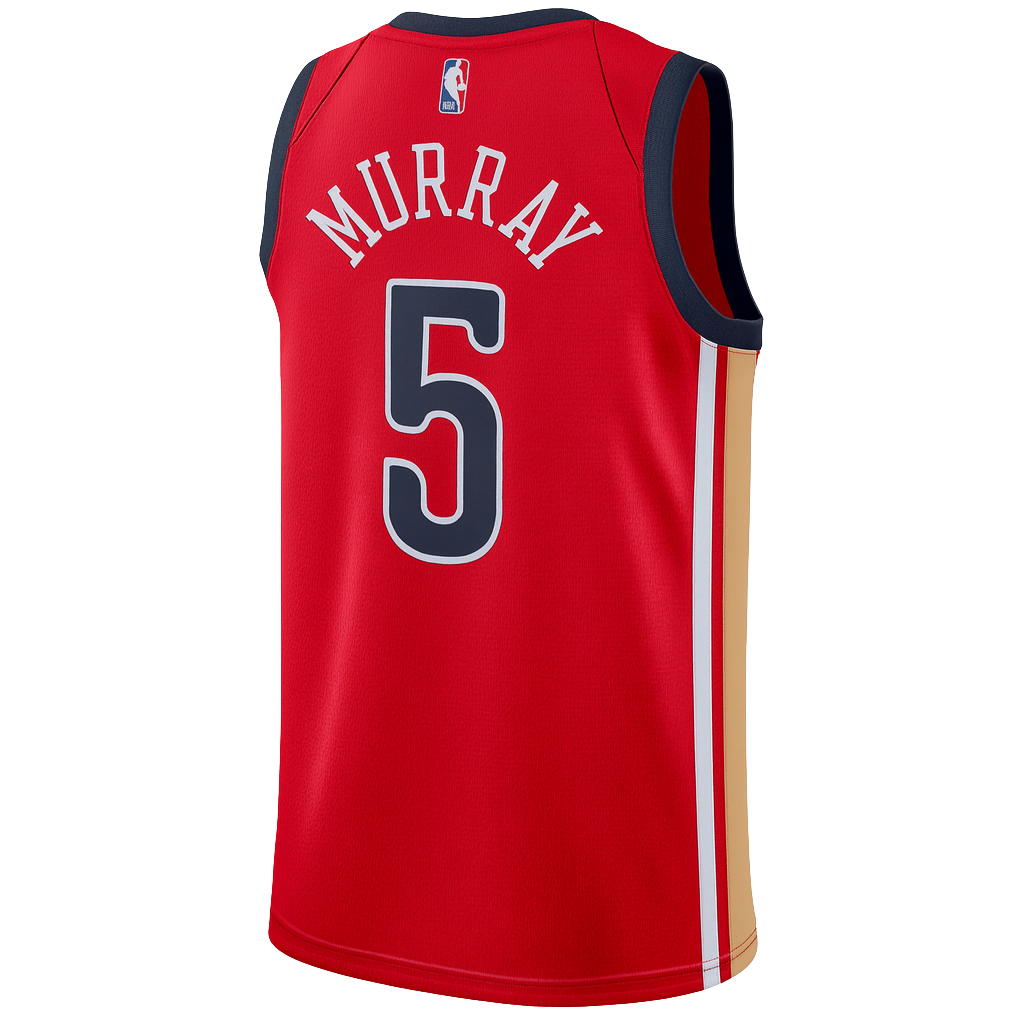 New Orleans Pelicans Red Statement Jersey Dejounte Murray #5
