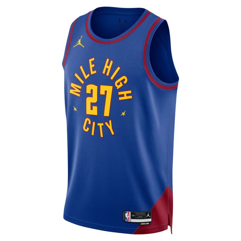 Denver Nuggets Blue Statement Jersey Jamal Murray #27 back