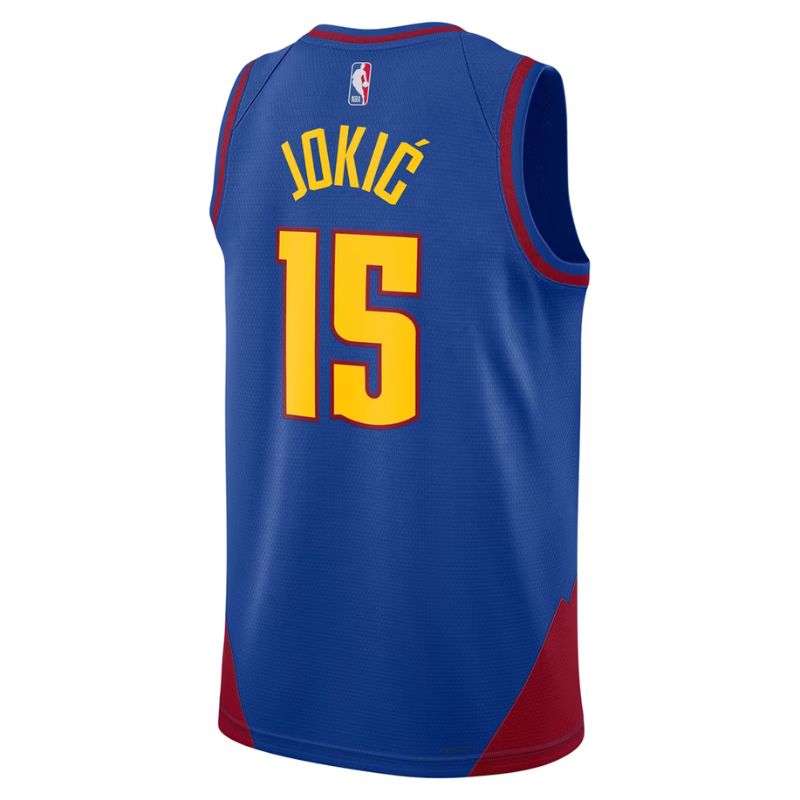 Denver Nuggets Blue Statement Jersey Nikola Jokić #15 back