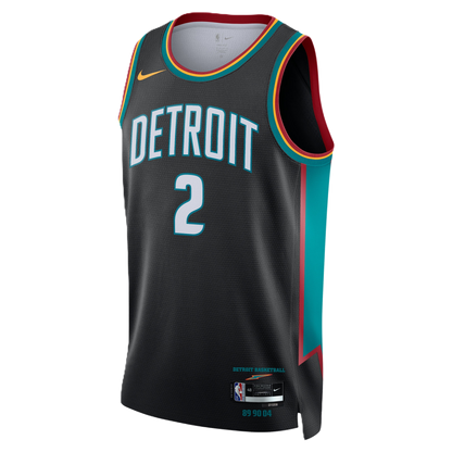 Detroit Pistons Charcoal 2025-2026 City Edition Jersey Cade Cunningham #2