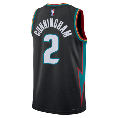Detroit Pistons Charcoal 2025-2026 City Edition Jersey Cade Cunningham #2