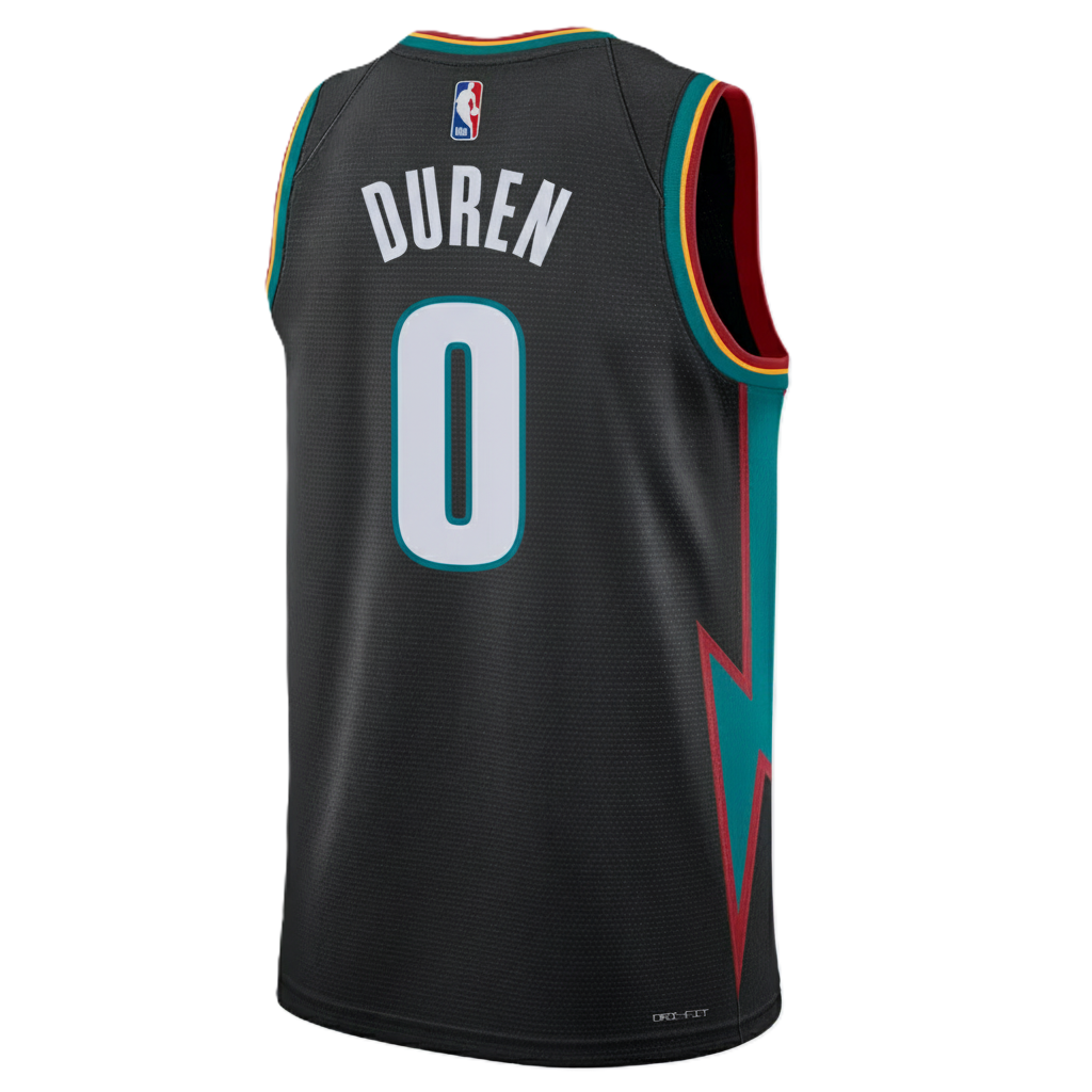 Detroit Pistons Charcoal 2025-2026 City Edition Jersey Jalen Duren #0