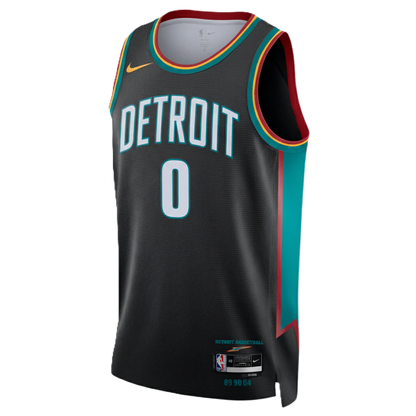 Detroit Pistons Charcoal 2025-2026 City Edition Jersey Jalen Duren #0