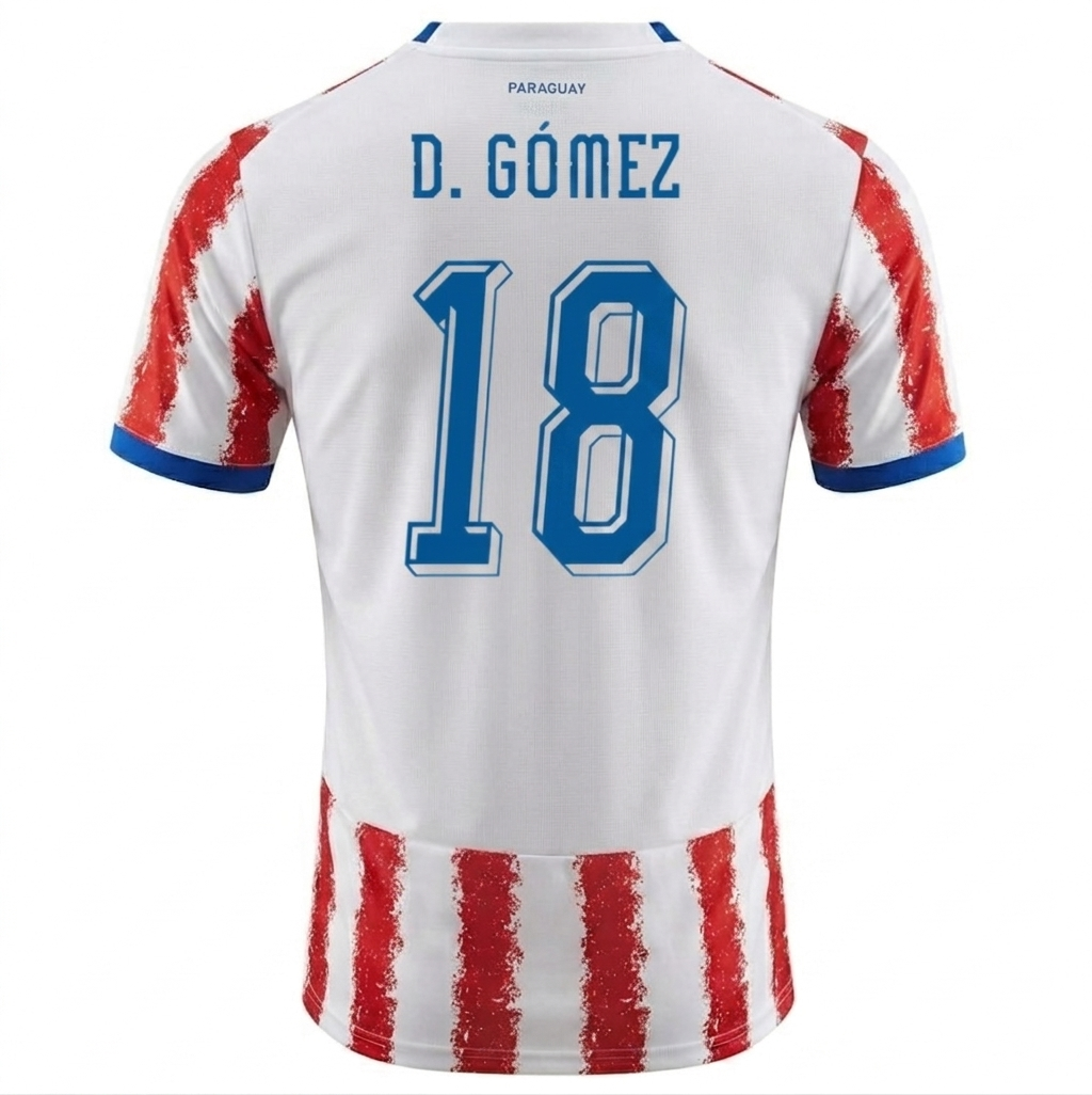 Paraguay 2026 Home Jersey Diego Gómez #18