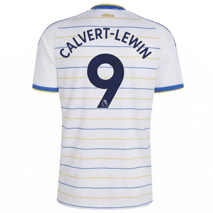 White LeMM jersey with blue and yellow horizontal stripes, featuring 'CALVERT-LEWIN' and the number '9' printed on the back.