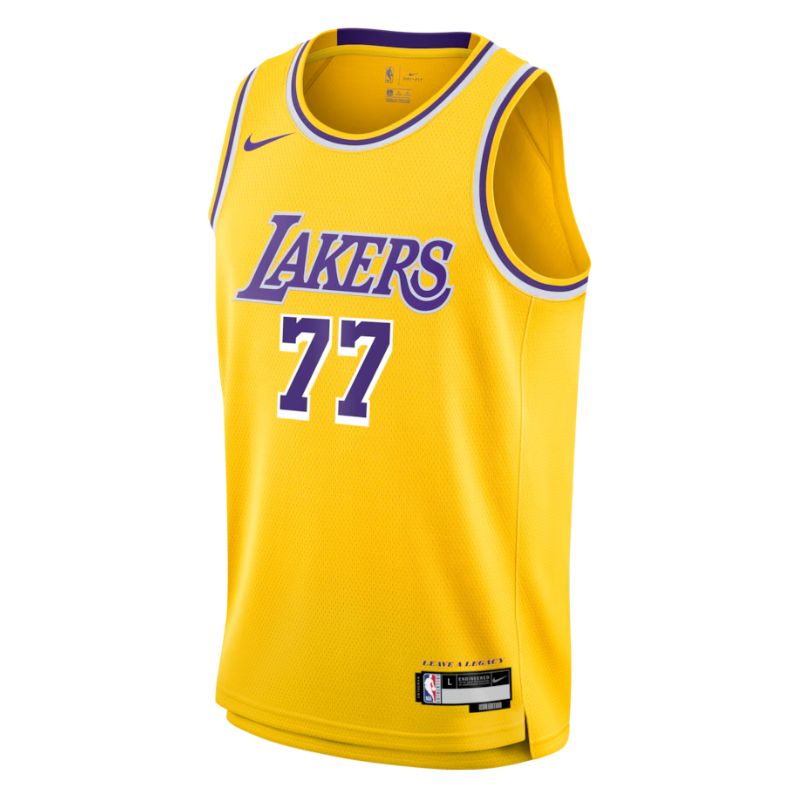 Los Angeles Lakers 24/25 Dončić Gold Jersey front