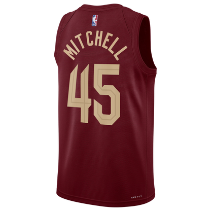Cleveland Cavaliers Burgundy Icon Jersey Donovan Mitchell #45