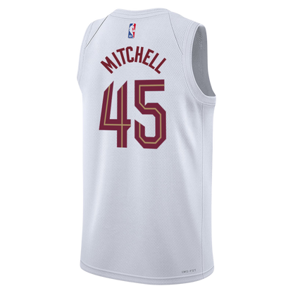 Cleveland Cavaliers White Association Jersey Donovan Mitchell #45