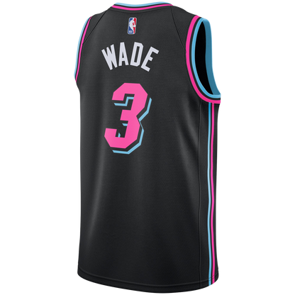 Miami Heat Black Vice Nights Jersey Dwyane Wade #3