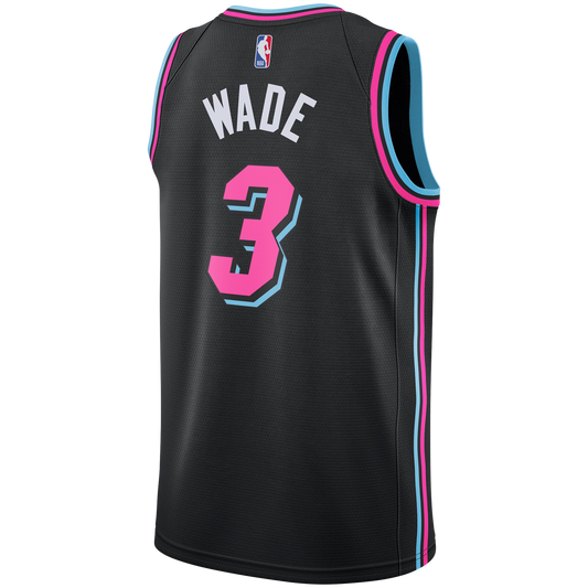 Miami Heat Black Vice Nights Jersey Dwyane Wade #3