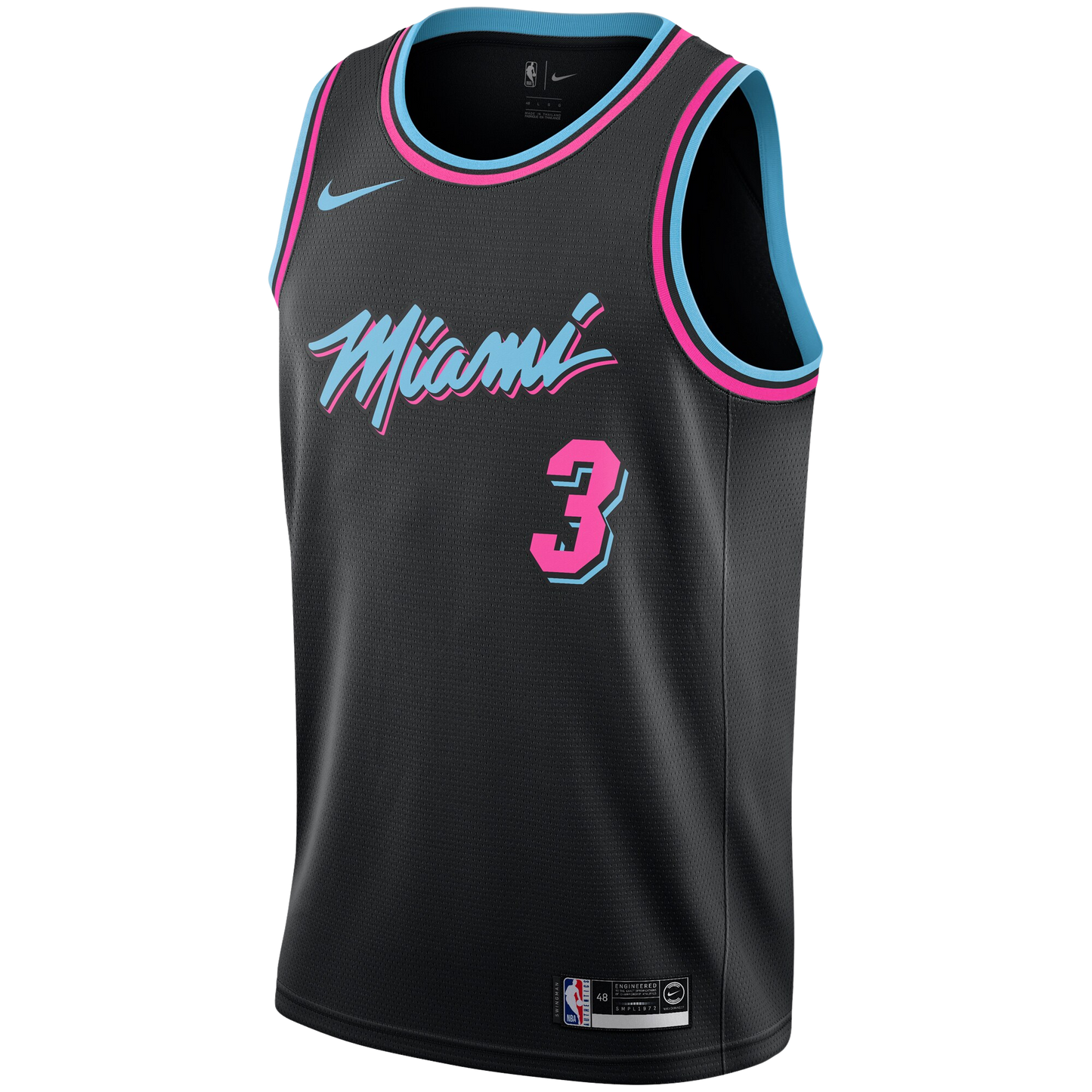 Miami Heat Black Vice Nights Jersey Dwyane Wade #3