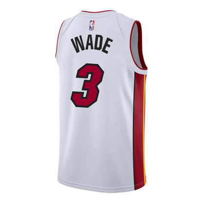 Miami Heat White Association Jersey Dwyane Wade #3