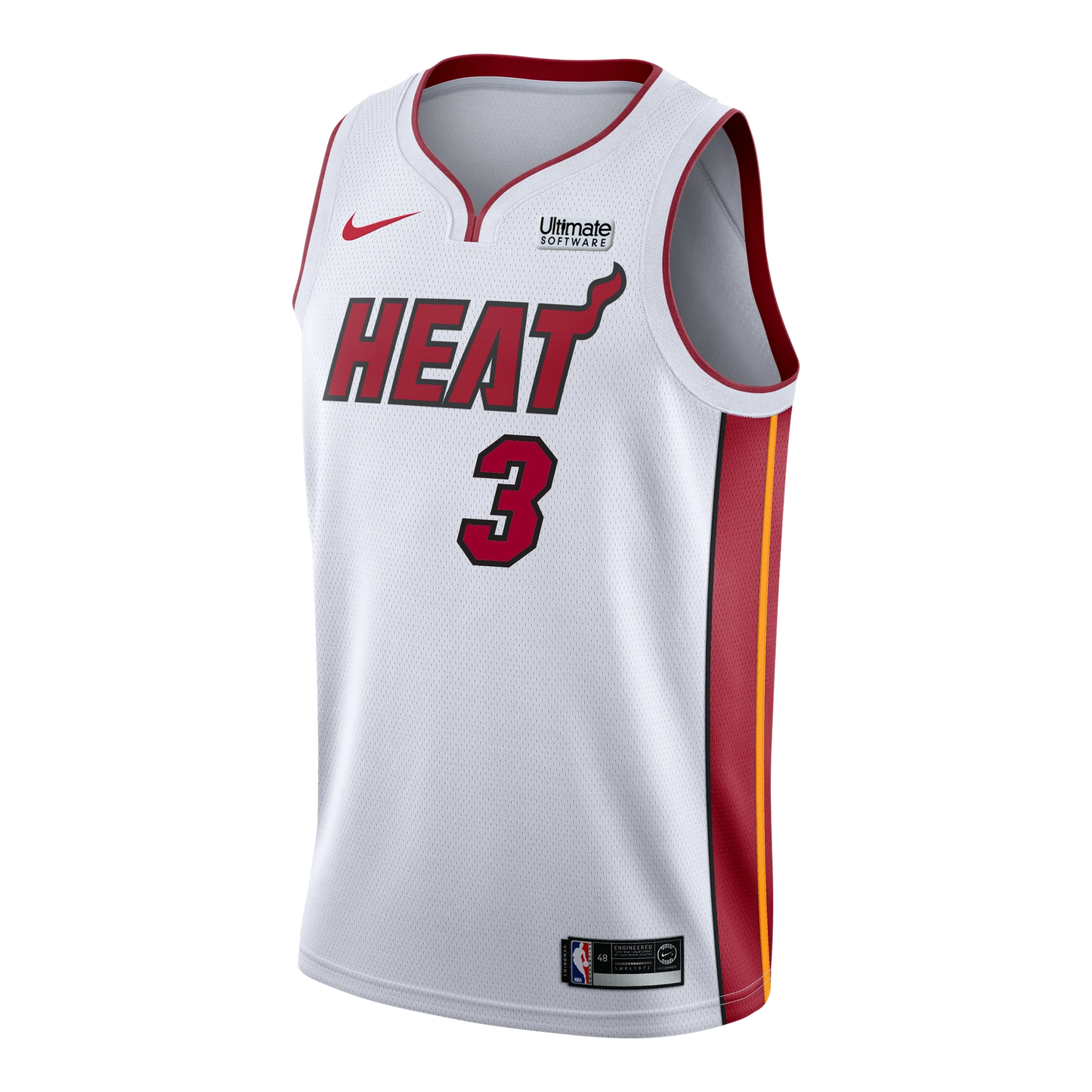 Miami Heat White Association Jersey Dwyane Wade #3