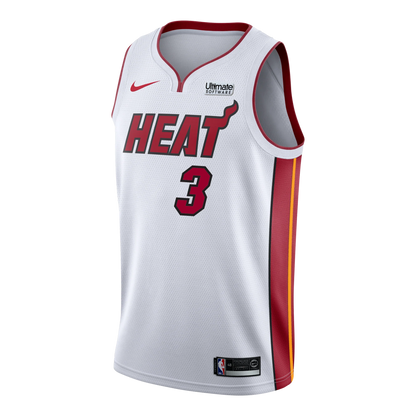Miami Heat White Association Jersey Dwyane Wade #3