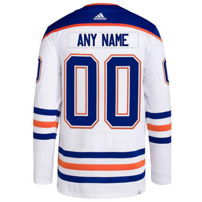 Edmonton Oilers Custom Away Jersey back